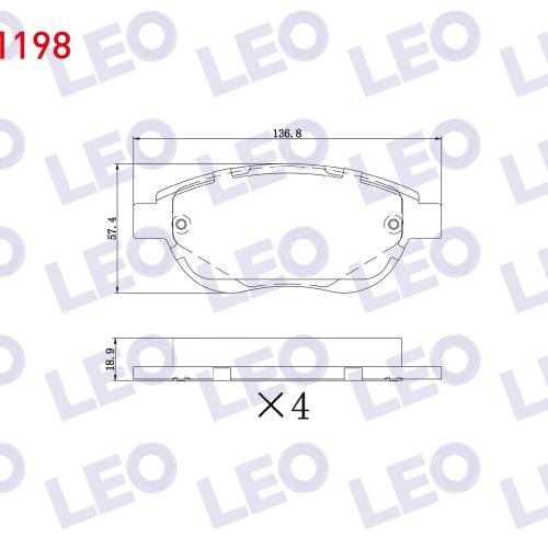 FREN BALATA ON PEUGEOT 307 1.6 2000-2007/ 307 1.6 HDI 2000-2007/ 207 1.4i 2006-2012/ 207 1.6i 16v 2006-2012/ 207 1.6 HDI 2006-2012/ CITROEN C4 1.6 2004-2009/ C4 1.6 HDI 2004-2009