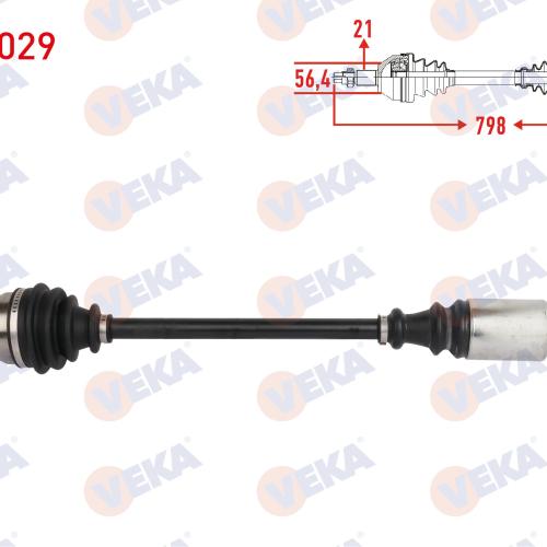 KOMPLE AKS SAG ON PEUGEOT 106 I (1A,1C) 1.4  UZUNLUK 798mm 1991-1996
