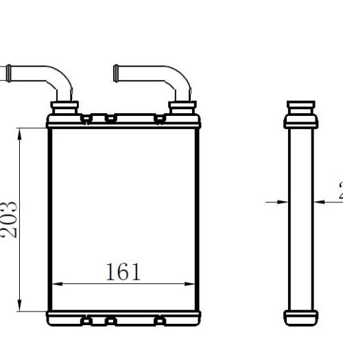 KALORİFER RADYATÖRÜ BRAZİNG FLUENCE DÜZ ÇIKIŞ BORULU 203X166X29 A/M