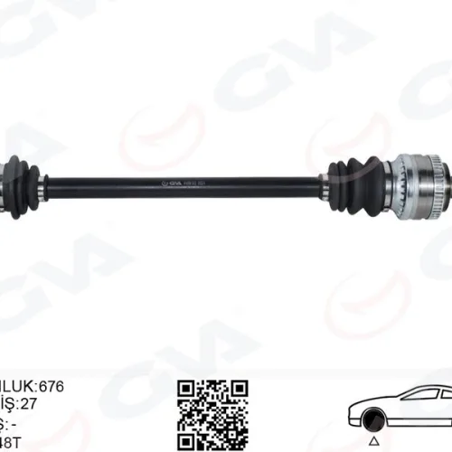 KOMPLE AKS ARKA SAĞ BMW E46 676MM