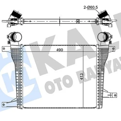TURBO RADYATÖRÜ OPEL ANTARA A 2.0-2.2 CDTI 10 > - CHEVROLET CAPTIVA 2.0D-2.2D 4WD 11 > BRAZING 49 0X413X30