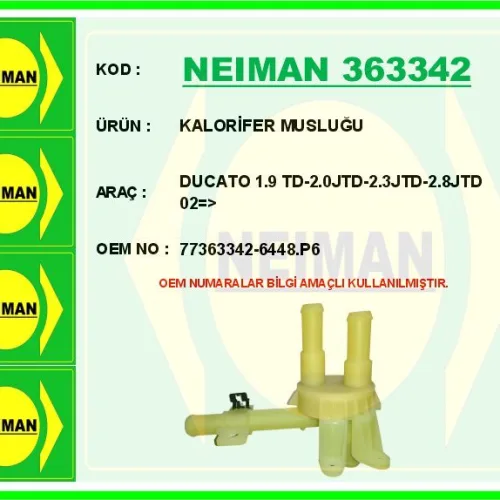 KALORİFER MUSLUĞU DUCATO 1.9 TD-2.0JTD-2.3JTD-2.8JTD 02 >