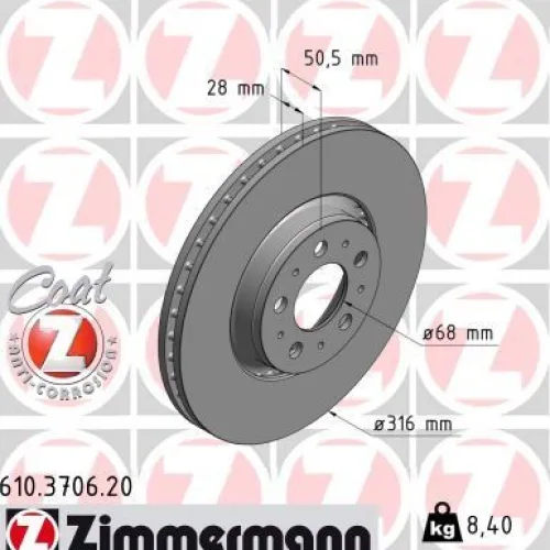 ON FREN DISK AYNA VOLVO S60 I 2.0 T -2.4 00>10 V70 II 2.4 05>08 XC90 I D3 / D5 09>14