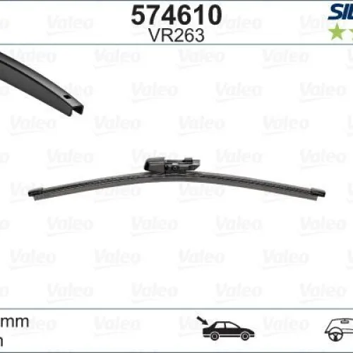 SİLENCİO VR263 X1 250MM ARKA SCIROCCO SİLENCİO X-TRM FLAT BLADE MUZ TİPİ SİLECEK BİNEK