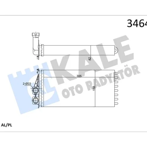 KALORİFER RADYATÖRÜ PEUGEOT P3008 09>16 P5008 09>17 DS5 11>15