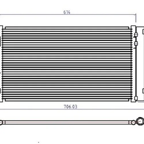 KLİMA KONDENSERİ IBIZA V-POLO 09>FABIA 10>1.2-1.2TSI-1.4-1.2TDI-1.6TDI 615x334x16