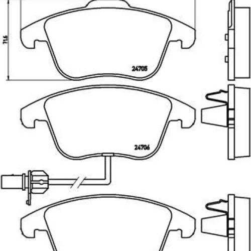 ÖN BALATA AUDI A4 - A5 09 > GDB1814 0986TB3164