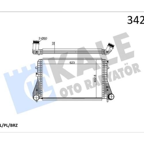 TURBO RADYATÖRÜ INTERCOOLER VW CADDY III-GOLF VI AUDI A3-TT-LEON SKODA OCTAVIA AL-PL-BRZ