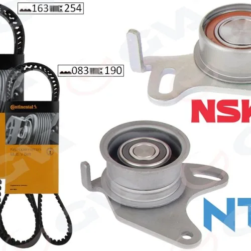 TRİGER KAYIŞ SETİ EKSANTRİK SETİ HYUNDAI H100 2.5L D4BX 4D55 PANELVAN. KAMYONET E.M. 88-96 / MITSUBISHI L200 L300 2.5L 4D56 8v E.M. 86-99 2 KAYIŞ 2 RULMAN 163x250 083X190