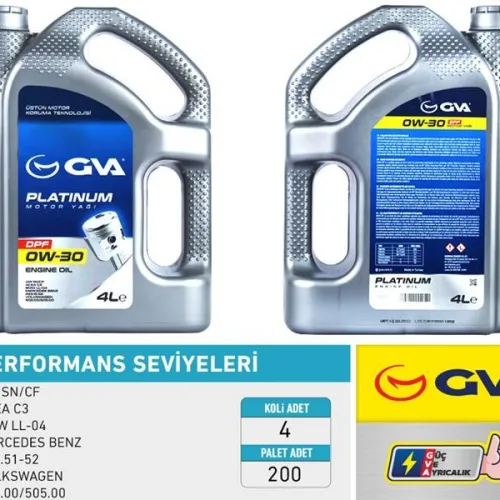 MOTOR YAĞI 0W30 4 LT DPF TAM SENTETİK API SN/ CF PARTİKÜLLÜ