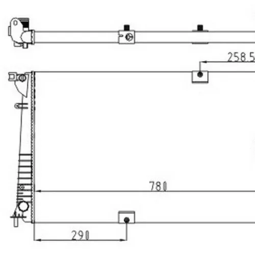 RADYATOR MECHANİCAL MT 780 470 34 TRAFİC II 2.0 DCİ 01 630709-93857125