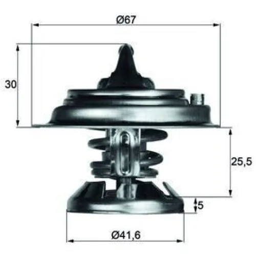 TERMOSTAT 85 C MERCEDES OM601 OM602 OM603 OM605 OM611 OM612 W124 W201 W210 W460 W461 W463 B901>B904