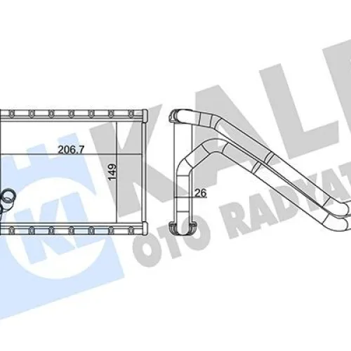 KALORİFER RADYATÖRÜ KIA CEED 1.4L 1.6L G4FA G4FC benzinli 07-12 1.6L D4FB dizel 07-12 - ALEMİNYUM