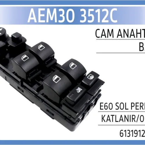 CAM ACMA SALTERI ON SOL SIYAH. AYNA KATLAMALI. PERDELI BMW E60 E61