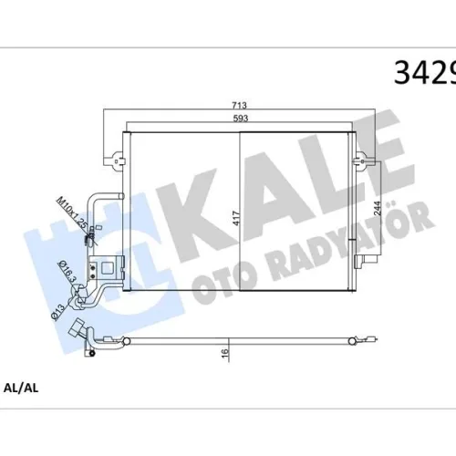 KLİMA KONDENSERİ VW PASSAT-VARİANT SKODA SUPERB AL-AL