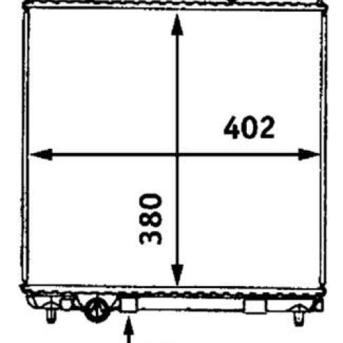 RADYATÖR C2-C3-207-1007 1.4-1.4 16V-1.6 16V-1.4HDI KLİMASIZ MEK 398x380x23