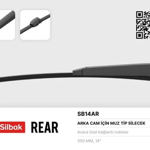 SİLECEK SÜPÜRGESİ ARKA MUZ TİPİ 355mm ROOMSTER/PRATIK 06>GOLF IV 03>POLO 02>