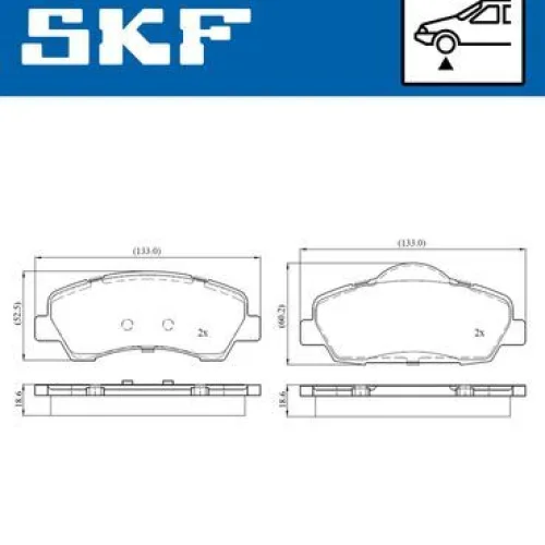 ÖN FREN BALATASI PEUGEOT P301 12> P308 13> CITROEN C-ELYSEE 12> C4 14> 266mm