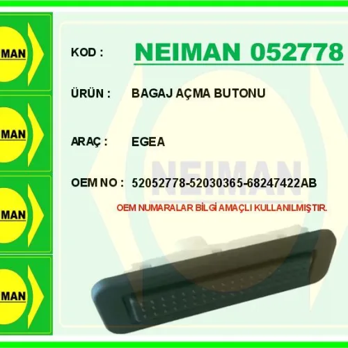 BAGAJ AÇMA DÜĞMESİ FIAT EGEA 16> JEEP RENEGADE 14>
