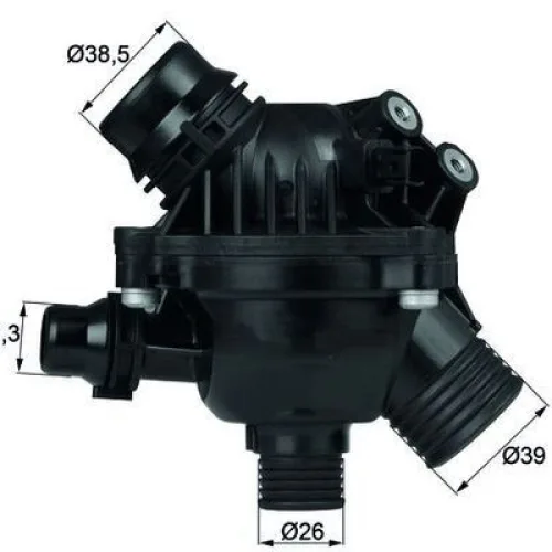 TERMOSTAT KOMPLE ELEKTRIKLI 97C BMW 5 SERISI (E60) 525 i - 530 i 2003-2010/ 3 SERISI (E90) 325 i - 330 Xi 2005-2011/ 6 SERISI (E63) 630 i 2004-/ 7 SERISI (E65) 730 i 2001-2009/ Z4 (E89) 2.3i 2010-