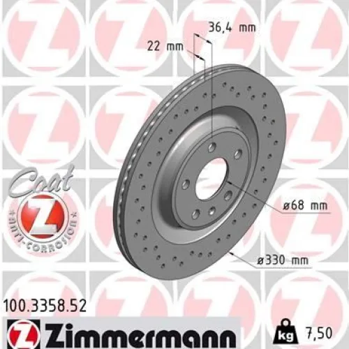 ARKA FREN AYNASI TOUAREG 3.0TDI 17> A4-A5 1.8 TFSI-2.0 TDI 08> A6 2.0 TFSI-2.8 FSI 11> 330x22x5xHVLI DELİKLİ -986479750-986479C86-DF6175S