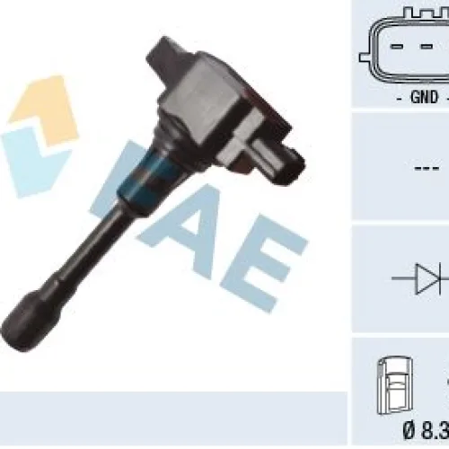 ATEŞLEME BOBİNİ NISSAN QASHQAI 1.6L HR16DE J10 8 enjektör 10-13 / JUKE 1.6L HR16DE F15 10-> / MICR A 1.2L HR12DE K13 11-> / NOTE 1.6L HR16DE E11 11-13 / RENAULT KOLEOS I 08> FLUENCE 09> MEGANE 09> 1