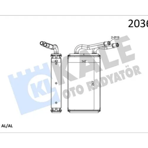 KALORIFER RADYATORU TRANSIT V347 2.2TDCI 2.4TDCI 3.2TDCI KLIMASIZ 06 >