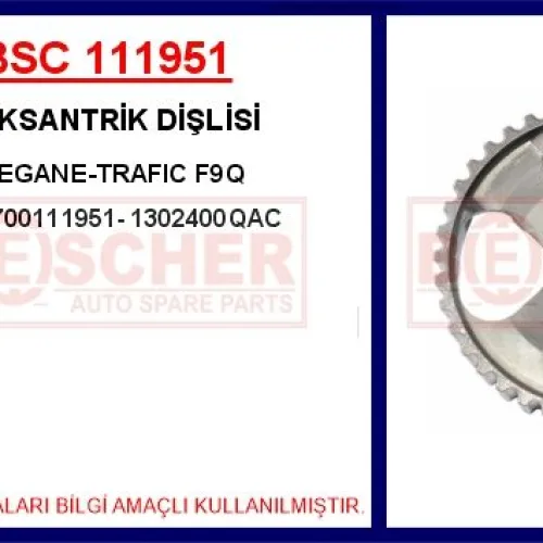 EKSANTRİK DİŞLİSİ MEGANE-TRAFIC F9Q