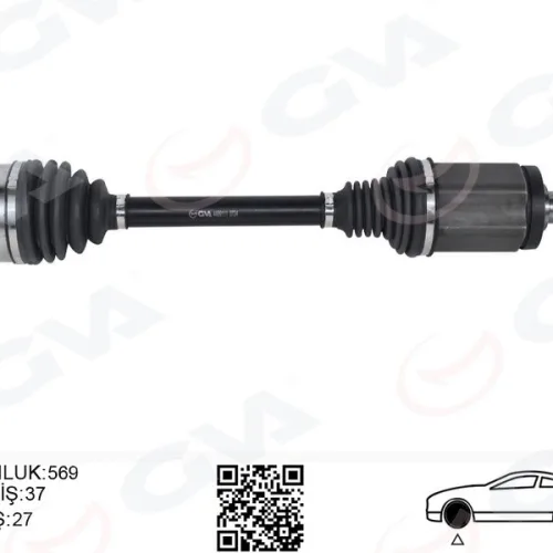 KOMPLE AKS SOL ON UZUNLUK 572mm BMW 5 SERISI GRAN TURISMO (F07) 530D - 535D A-T 2010-2017 / 7 SERISI (F01) 730D - 740 D - 750 i A-T 2009