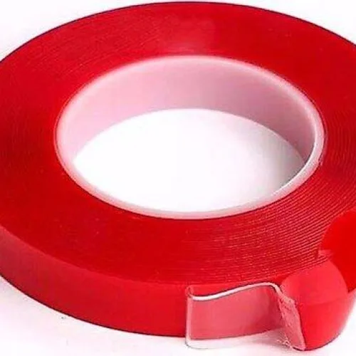 ÇİFT TARAFLI BANT 30mm x 5mt KIRMIZI ŞEFFAF