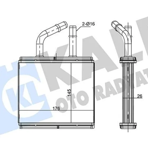 KALORİFER RADYATÖRÜ MAZDA 323 FAMILIA 1.5L Z5 16V DOHC BA12 96-98 / LANTIS 1.8L BP DOHC BA14 96-98 - ALEMİNYUM