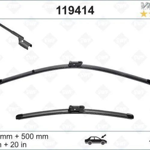 SİLECEK 65 50 X2 FLATBLADE VOLVO C30 06> S40 05> S60 10> S80 06>V50 05>V70 07>V60 10> XC70 XC60