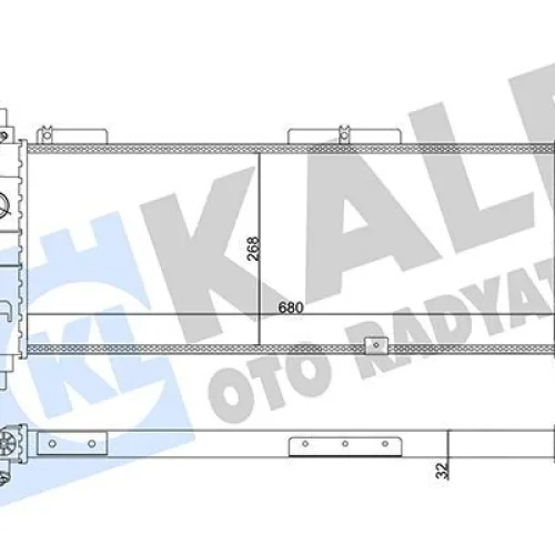 SU RADYATÖRÜ OPEL CORSA B-COMBO-TIGRA 1.2I 1.4I 1.6I 16V 93 > MT AC MEKANİK 680x268x32