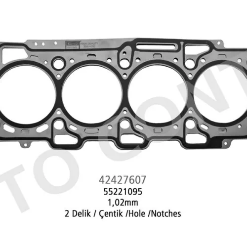 SİLİNDİR KAPAK CONTASI FIAT DOBLO 10> LINEA 07> BRAVO II 07>14 500L 12>18 EGEA 16>20 500X 14> ALFA ROMEO GIULIETTA 10>16 MITO 09>15 1.6D MTJ 1.02mm