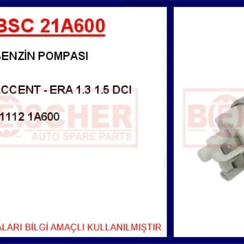 YAKIT POMPASI DEPO İÇİ HYUNDAI ACCENT ADMIRE ERA 1.5L D3EA D4FA CRDi 02-10 / GETZ 1.5L D3EA D4FA C RDi 03-10