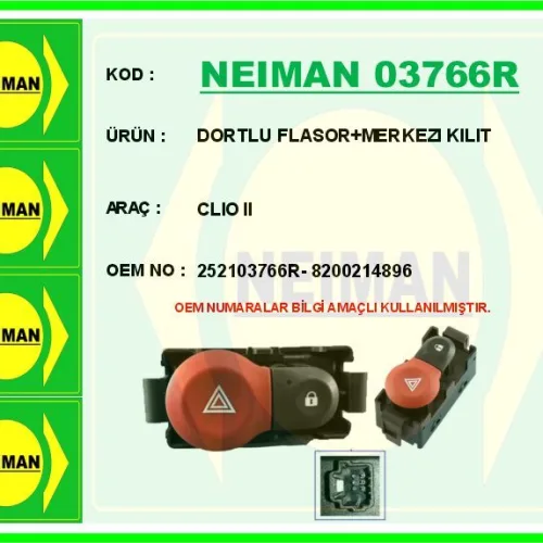 DORTLU FLASOR MERKEZI KILIT CLIO II